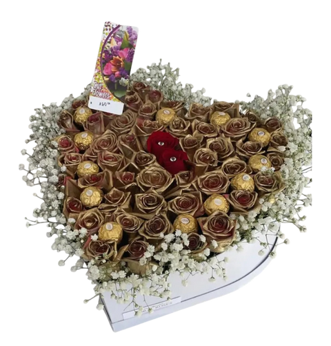 Rosas y Chocolates Dorado