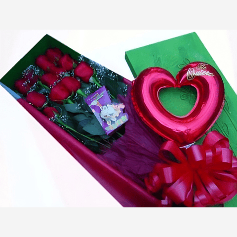 Rosas Rojas En Caja Mi Corazón, Regalo De Rosas Únicas y Especiales Para Cualquier Ocasión, Flores 24 Horas, Domicilio En Bogotá DC.