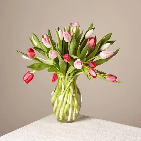 Ramo de Tulipanes Love, decoración de hogar con tulipanes, es un hermoso regalo para aniversario, regalo de flores para cumpleaños, flores para toda ocasión y decoración, Floristería Flores 24 Horas