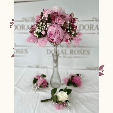 Bouquet Novia Azahar Novio Encanto, Bouquet De Novia, Rosas, Flores De Acompañamiento, Ramo De Novia Para Celebración. Floristería Flores 24 Horas, Domicilio Bogotá