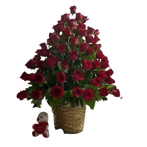 Arreglo floral Rosas Sorprendente para San Valentín con entrega 24 horas en Bogotá arreglos para demostrar Amor
