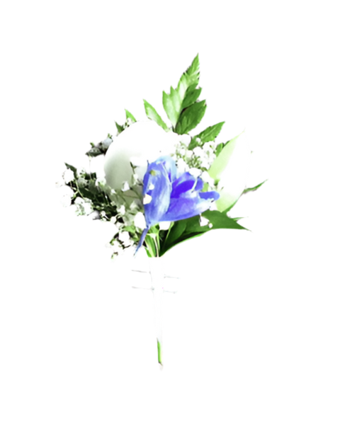 Bouquet Novios Azul Rosas Blancas Bodas - Flores 24 Horas Bogotá