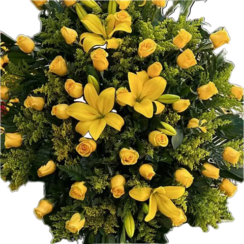 Conoce la Corona Fúnebre Serenidad de Flores 24 Horas. Consulta disponibilidad y coordina tu pedido para una ceremonia de despedida en Bogotá