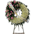 Corona Fúnebre con Rosas y Orquídeas Bogotá | Honrando