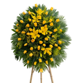 Conoce la Corona Fúnebre Serenidad de Flores 24 Horas. Consulta disponibilidad y coordina tu pedido para una ceremonia de despedida en Bogotá