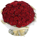 Rosas x100 Unidades, bouquet de rosas, ramo de rosas, regalo de flores para aniversario, regalo de rosas para romance, regalo de flores para san valentín, Floristería Flores 24 Horas