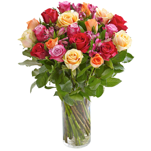 Rosas Otoño Dorado, combinación de rosas color amarillo, durazno, blancas, floristería flores 24 horas, Bouquet, Flores en Jarrón, regalo de aniversario