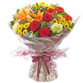 Orange Feliz Cumpleaños, regala flores para fechas especiales, floristería en Bogotá, domicilio entrega de flores, flores para regalo de cumpleaños