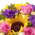 Girasoles Primavera, arreglo de flores con girasoles, rosas, astromelias - alstroemerias, es un regalo de flores para aniversario, regalo de flores para cumpleaños, regalo de flores para toda ocasión, Floristería Flores 24 Horas