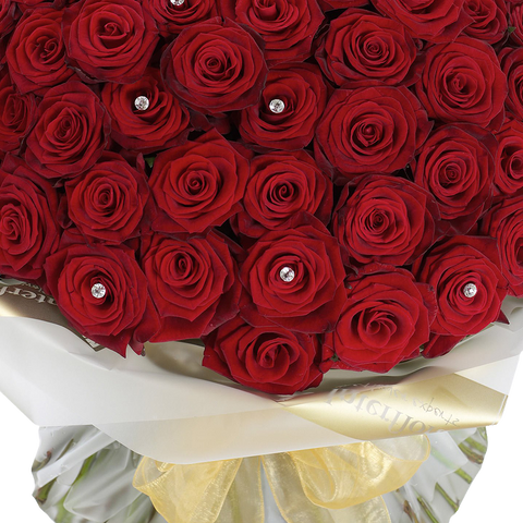 Rosas x100 Unidades, bouquet de rosas, ramo de rosas, regalo de flores para aniversario, regalo de rosas para romance, regalo de flores para san valentín, Floristería Flores 24 Horas